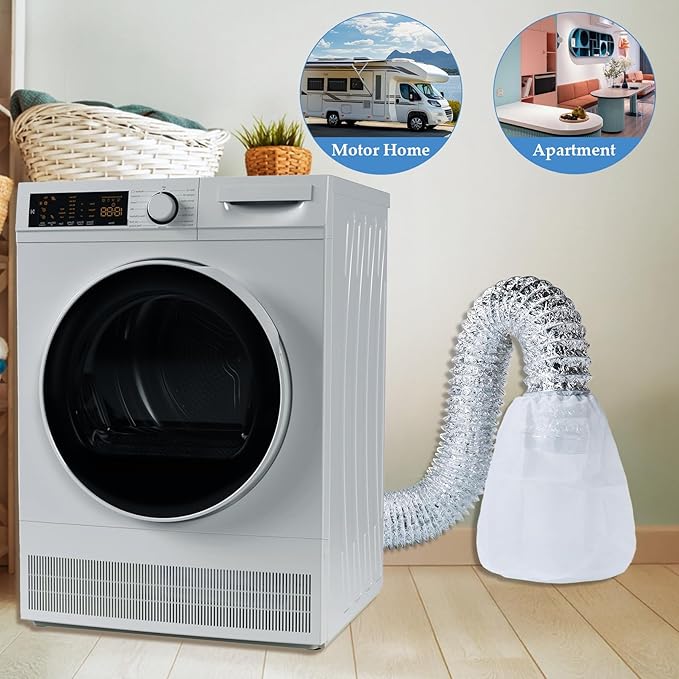 4 Pack Dryer Vent Lint Catcher Bags, Lint Trap Catcher for Dryer Vent, Indoor Outdoor Dryer Lint Catcher Trap and Filter, Dust Catching for Ventless Dryer Vent to Capturing Lint and Dust
