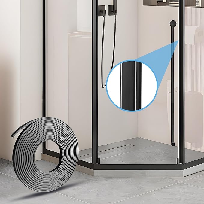 Magnetic Strips for Shower Door Replacement - 1/8" Thick Flexible Magnet Seal for Framed/Semi-Framed Glass Doors & Shower Curtain Bottom - Strong Magnetic Door Seal-157 Inch