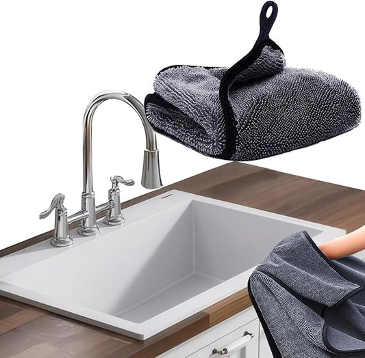 Shiny Shower Cleaning Wipes, Drying Towels, Shower Doors Wipes Drying Towels,16 * 24" Streak Free Glass Window Car Mirror Super Absorben Microfiber Cleaning Cloths (1pc grey16*24")