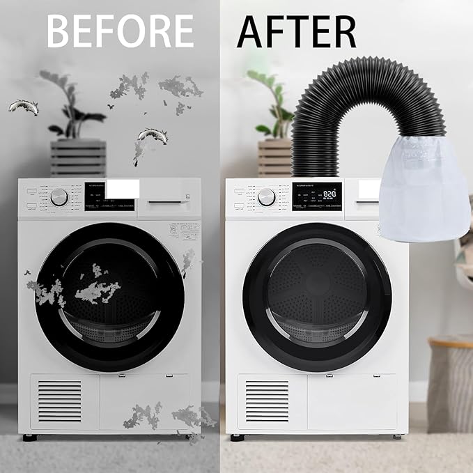3 Pack Dryer Vent Lint Catcher Bag,Indoor Outdoor Dryer lint Catcher Trap and Filter for Ventless Dryer Vent and Dust to Solve The Problem of Lint Dust