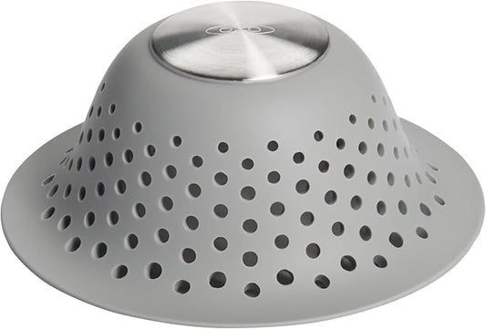 OXO Good Grips Silicone Shower & Tub Drain Protector, Hair Drain Catcher