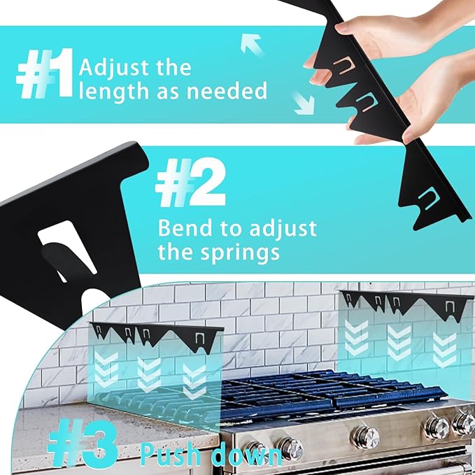 Stove Gap Covers Stainless Steel, 2 Pack Stove Gap Filler Easy Retractable Length 13.8" to 27.5", Width 0.79" ALMCALS Stove Gap Guards Range Trim Kit, Heat Resistant Guard Between Stove Top & Counter