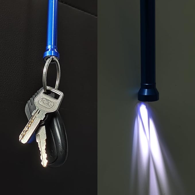 Claw grabber pickup tool,24.4 in Claw Grabber Tool with LED Light grabbing tool claw grabber pickup tool for Litter Pick Home Sink Drain and Metal small items (Blue)