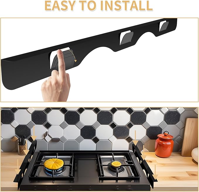 Stove Gap Covers 316 Stainless Steel,Thick Stove Gap Filler,Heat-Resistant Oven Side Gap Filler,Between Stove and Counter Slide In Range Trim Kit for Kitchen,2 Pack (23.2” Upgrade Silver)