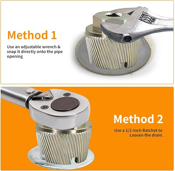 1.5" Tub Drain Removal Tool, Bathtub Drain Extractor for The Old, Broken, Stubborn, Rusted Drain Tub Bathtub Stopper, Strong Grab Plumbing Tools