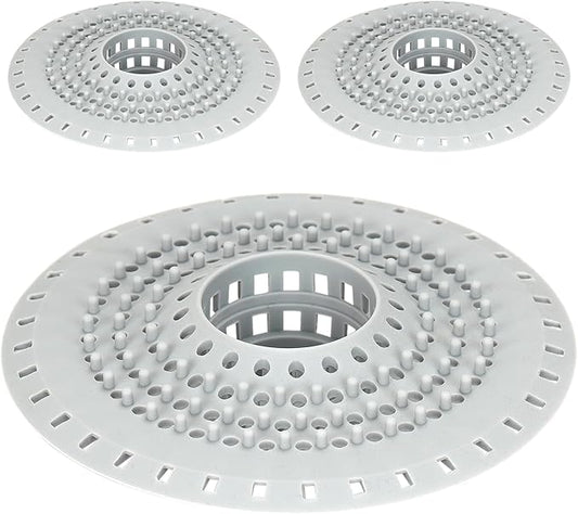 Bathtub Drain Hair Catcher, 3-Pack Silicone Foldable Drain Catcher for Bathtub, Kitchen Sink, Sink, and Regular Shower