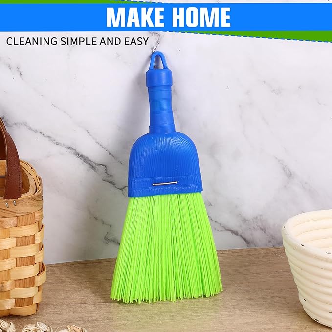 Whisk Broom Hand Brush Fiber Outdoor Car Broom with Hang Hole Durable Bristles Whisks Away Dirt Debris for Cleaning Inddoor Porches Floors Decks Driveways Dirt Dust