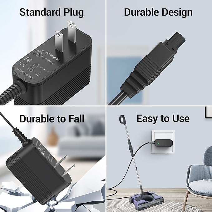 Vacuum Cord Fits for Shark V2945Z XA2950 V2950 YLS0041T110025 YLS0041-T110025 Charger for Shark Vacuum Replacement Power Cord