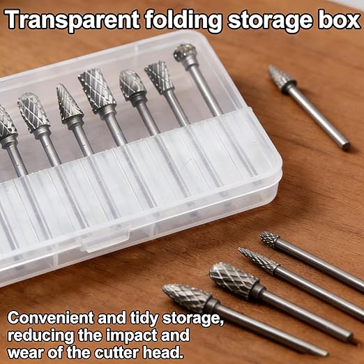 80PCS Tungsten Carbide Rotary Burr Set with Sanding Drums,1/8-Inch Shank Dual Cut for Dremel Tools,Metal Steel Aluminum Wood Engraving Grinding Cutting Polishing Rotary Tool Accessories