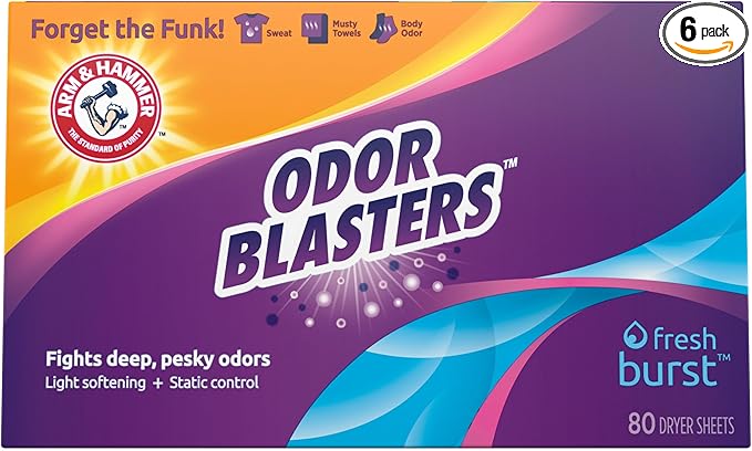 Arm & Hammer Odor Blaster Sheets Fresh Burst 80ct (Pack of 6)