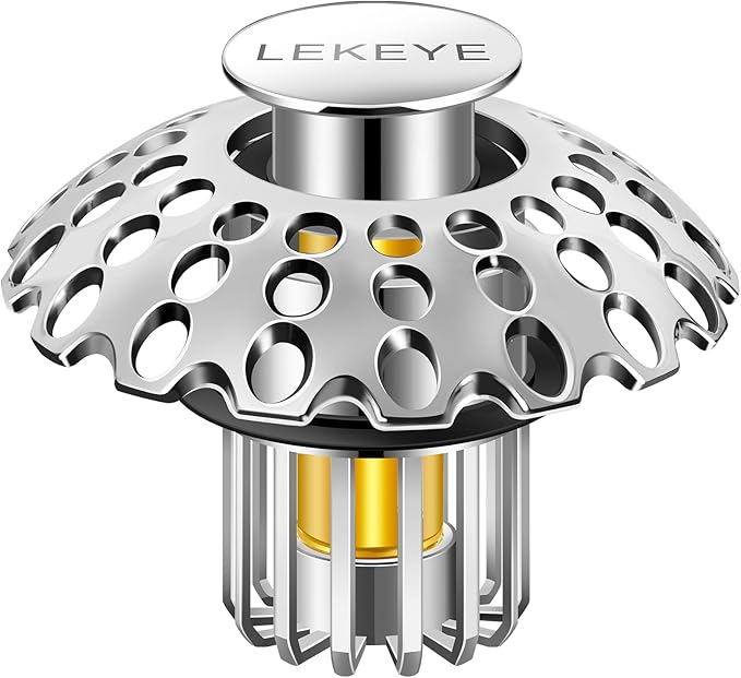 LEKEYE Bathroom Sink Stopper | Shower Drain Hair Catcher | Pop Up Sink Drain Plug | Bathroom Sink Drain Strainer for 1-1/8"to 1-3/8" to 1-1/2" Drain Holes