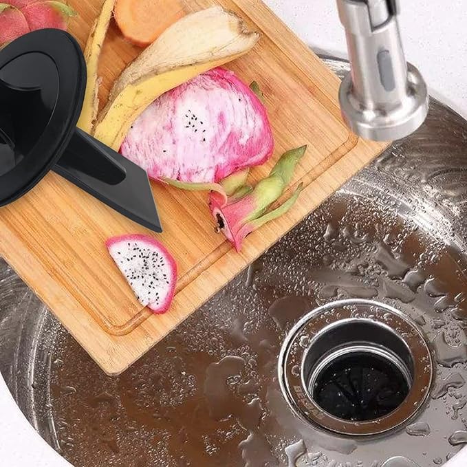 Garbage Disposal Splash Guard, with Waste Disposal Shovel for InSinkErator Evolution Series 3 3/8" QCB-AM Sink Baffle Rubber Drain Cover Upgraded Removable Quiet Collar Strainer Insert Ullnosoo