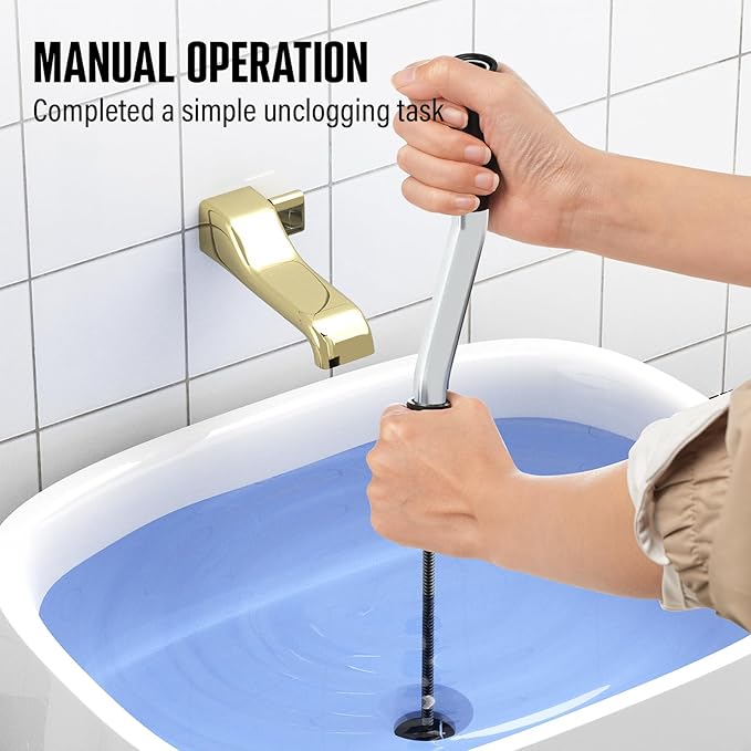 POPULO 25FT Replaceable Cable, Compatible with POPULO Electric Drain Auger(CADL-2004, PEDC-23), Supports Manual Operation.