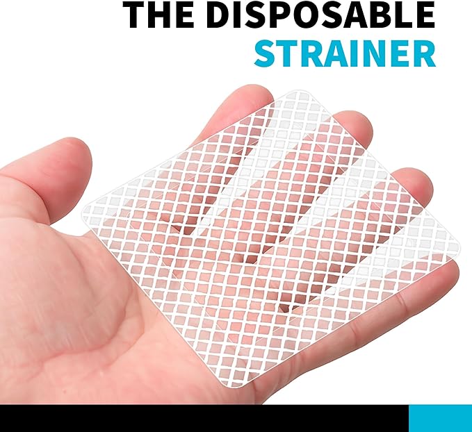 TubShroom 26 Pack Square Disposable Drain Cover - Hair Catcher Mesh Sticker Strainers for Shower Bathtub and Bathroom - Hair Catcher Sticker Drain Protector - Half Year Supply