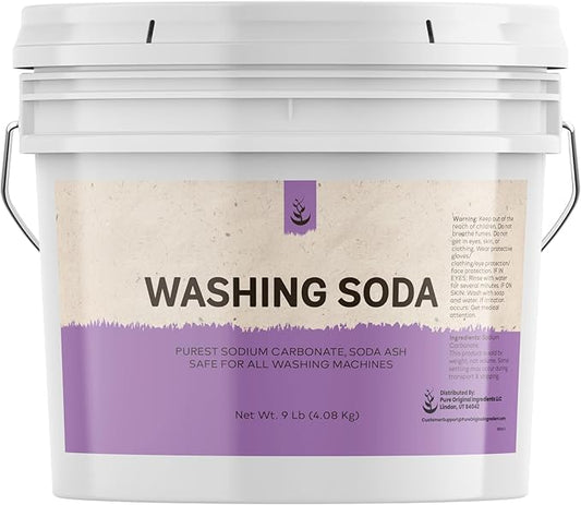 PURE ORIGINAL INGREDIENTS Natural Washing Soda (1 Gallon) Sodium Carbonate, Stain Remover, Water Softener, Multi-Purpose Cleaner