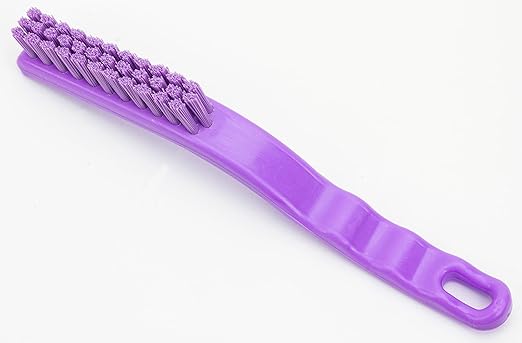 SPARTA Detail Brush Grout Brush, Crevice Brush with Hanging Hole for Bathroom, Kitchens, Countertop, Plastic, 9 Inches, Purple