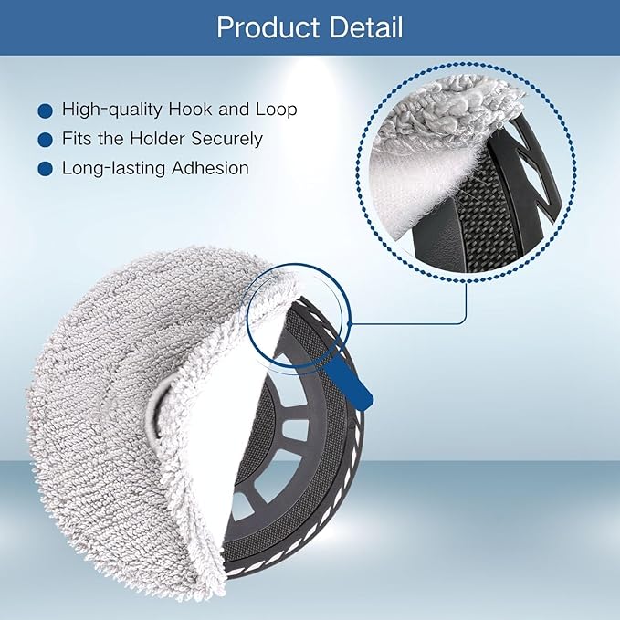8-Pack Replacement Mop pads compatible with Dreame L50/L40/L40s/L30/L20/L10 Ultra/L10s Pro Ultra/L10s Pro Gen2/L10s Ultra Gen2/L10s Plus/ X50/X40/X30 Ultra/X40 Master/Mova P10/P50 Pro Ultra/V50 Ultra