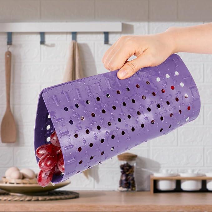 WILLKOMMEN Kitchen Sink Mat, 12" x 10" Rectangular Sink Protector Pad, Fast-Draining Grid Design Liner, Dish Drying Mat , 2 Pack Purple