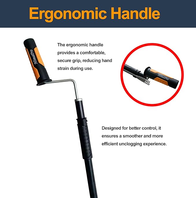 HimaPro Professional Toilet Auger/Closet Auger, 3 Feet Pipe Snake for Unclogging Toilets