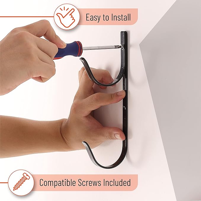 UNCO Pool Pole Hanger - 2 Pack, Pool Equipment Hooks for Poles and Hose, Accessories