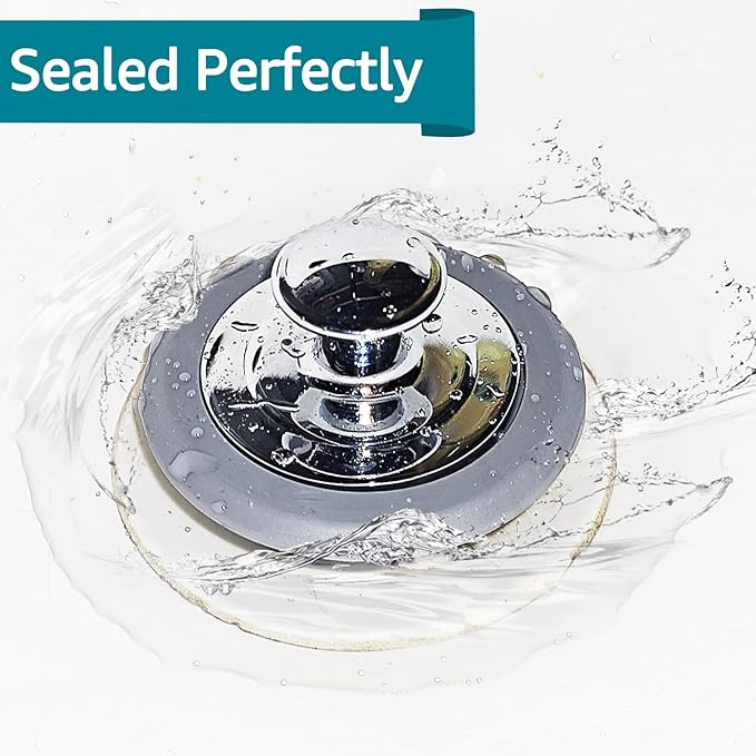 Bathtub Drain Stopper, Sink Stopper, Tub Stopper, Bathtub Drain Plug, Universal Bathroom Bath Tub Drain Stoppers, Shower Drain Cover Replacement Jets Hair Catcher Topper Rubber Strainers(Patented)