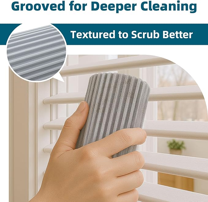 2-Pack Magic Cleaning Sponges - Extra Damp Dusting Sponges for Baseboards, Vents, Ceiling Fans & Cobwebs, No Dust Fly Multi-Surface Cleaner for Mirrors, Walls, Blinds & Household Dusting