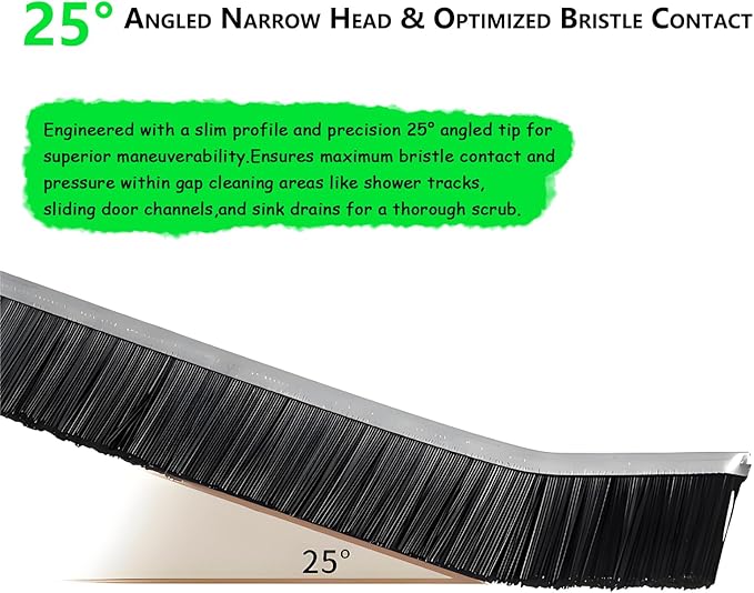 Grout Brush Stiff Bristle, Crevice Cleaning Brush for Tight Spaces, Multi-Surface Scrubber for Kitchen Sink, Bathroom Tile,Toilet,Window Tracks & Faucets - 3 Pack