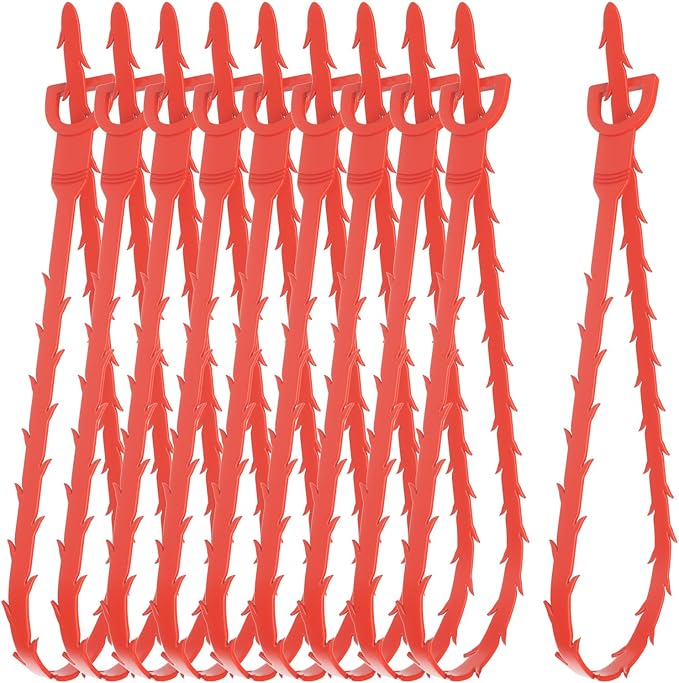 10pc Drain Cleaner Spiral, 25 in Ergonomic Handle Pipe Cleaning Screws Sticks, Drain Hair Remover Plumbers Snake, Drain Cleaner Sticks, Easy and Quick Unclog Sink Drain, Kitchen, Shower, Tub