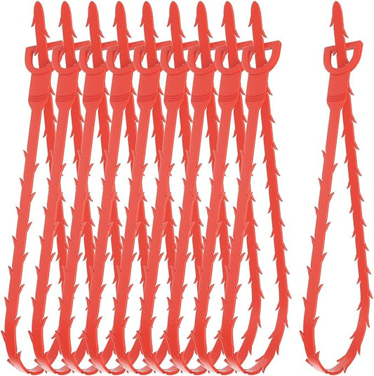 10pc Drain Cleaner Spiral, 25 in Ergonomic Handle Pipe Cleaning Screws Sticks, Drain Hair Remover Plumbers Snake, Drain Cleaner Sticks, Easy and Quick Unclog Sink Drain, Kitchen, Shower, Tub