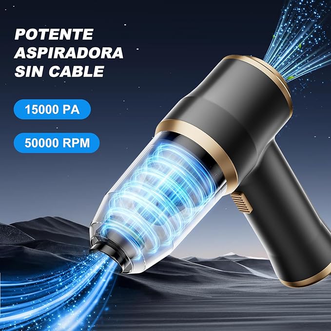 Portable Car Vacuum Cordless Mini Handheld Vacuums Cleaner High Power with LCD Display and Multi-Nozzles, Hand held Cleaners for Car, Home, Office, Sofa, Pet Hair,Keyboard