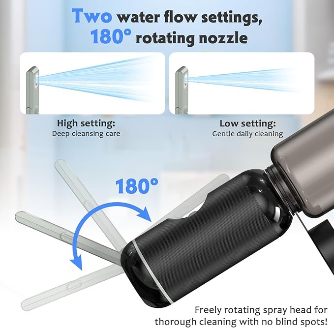 Portable Bidet for Travel, Rechargeable Travel Bidet Sprayer Fits Various Sizes of Water Bottles, Waterproof High Pressure Handheld Bidet for Women Men Personal Hygiene
