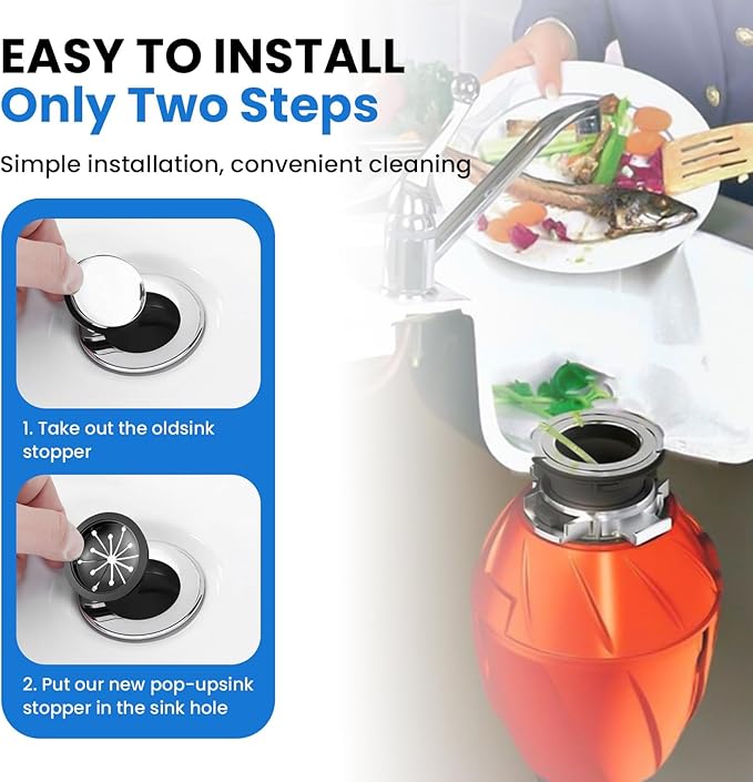 Aifeier ET 4Pcs Black Garbage Disposal Splash Guard, 3-1/8 Inch Food Waste Sink Baffle, Disposal Sink Accessories for Waste-King, Whirl-away Models