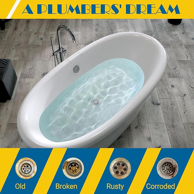 1.5" Tub Drain Extractor with 1inch Socket, Remove The Old, Broken, Stubborn, Rusted Drain Tub Bathtub Stopper, Strong Grab Plumbing Tools with Solid Storage Case