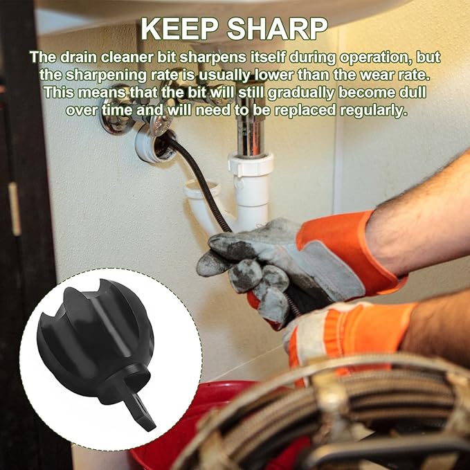 Drain Cleaner Cutter Heads 2CG 2" Clog Chopper Multi Function Cuttin Tool, Black