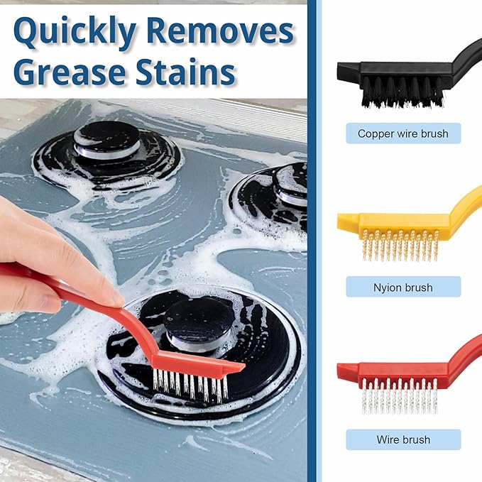 13Pcs Crevice Cleaning Brush Set, Multifunctional Hard Bristle Crevice Cleaning Brushes Tools for Deep Cleaning Gaps, Kitchens, Tight Spaces, Corners, Bottles, Cups, Teapots, Sinks, Bathrooms
