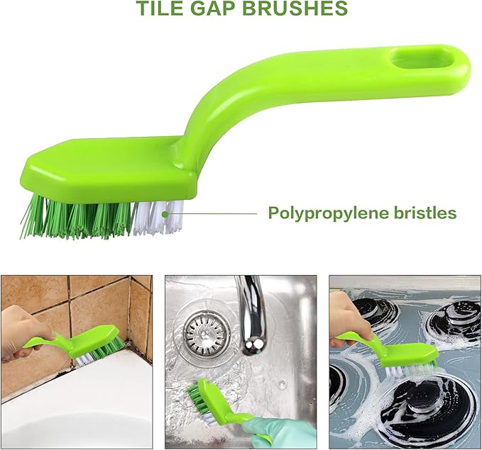 Openfly Hand-held Groove Gap Cleaning Tools, Tile Joint Scrub Brush Window Track Grout Cleaning Brushes to Deep Clean Kitchen Sink Bathroom Edge Corner
