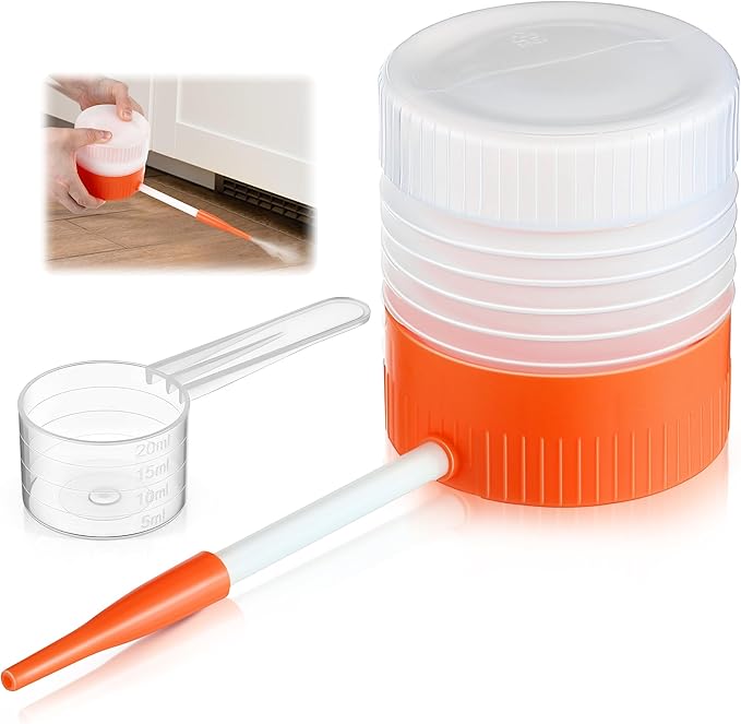 1 Pack Diatomaceous Earth Powder Duster with 6 Inch Nozzle, Diatomaceous Earth Spray Powder Applicator for Pest Control, Gardening & Home Maintenance, Indoor & Outdoor Use (Orange)