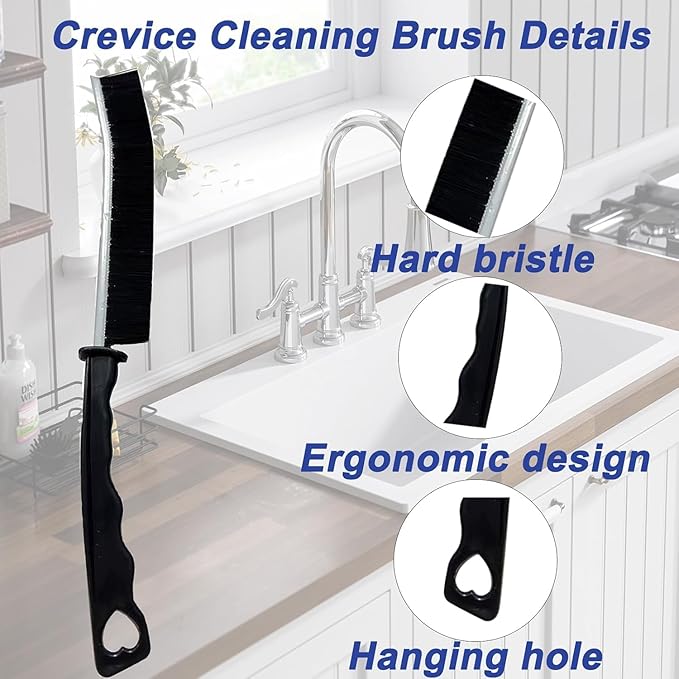 15-Piece Set Crevice Cleaning Brush, Skinny Gap Cleaning Tools for Household Use, Multifunctional Hard Bristle Gap Cleaning Brush, Grout Cleaner Brush, Toilet Brush, Scrub Brush for Shower Tile