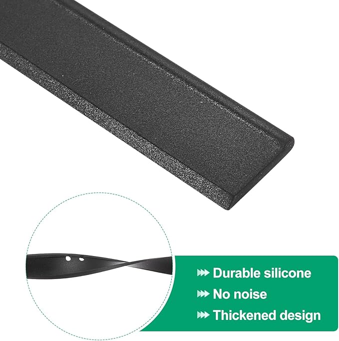uxcell 2Pcs 12 Inch Window Glass Shower Doors Replacement, Squeegee Rubber for Window Glass Shower Doors Tile Wall Cleaning, Black