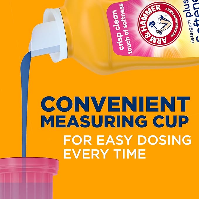 ARM & HAMMER Plus a Touch of Softener, 77 Loads, Liquid Laundry Detergent, 100.5 Fl oz