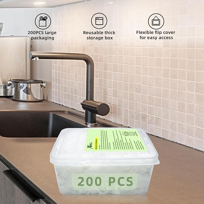 XMALL Disposable Residue Filtering Bag 200 PCS, Suitable For Collecting Garbage And Debris From Kitchen Sinks And Bathroom Drains To Prevent Blockages In Waterways, Kitchen Essentials Sink Filter Nets
