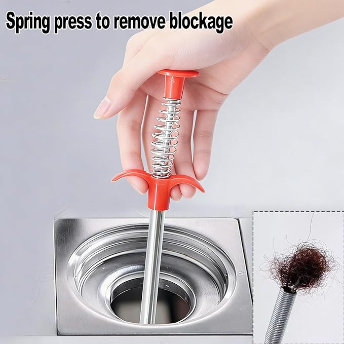 Flexible Grabber Claw Pick Up Reacher Tool with 4 Claws, Plumbing Grabber, Bendable Hose Pickup Reaching Assist Tool for Litter Pick, Home Sink, Drains, Toilet (24 Inch)