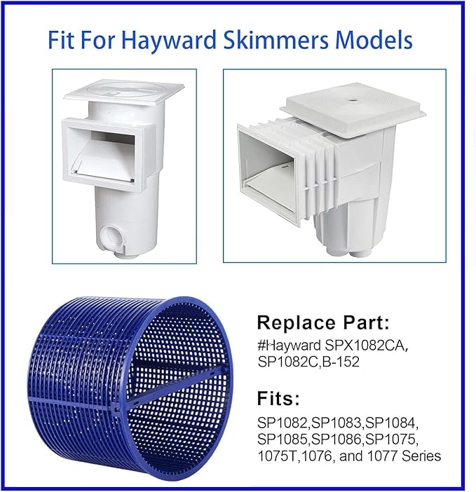 Pool Skimmer Basket Replacement,for Hayward Swimming Pool Skimmer SPX1082CA & Aladdin B-152 Skimmer Models,SP1082 SP1083 SP1084 1085 1086 SP1075 1075T 1076 1077 Skimmers Basket (Blue)