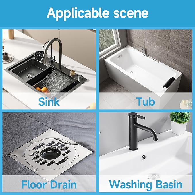VIVIDLY 50 Pack Disposable Shower Drain Cover Hair Catcher Shower Drain Mesh Stickers, Bathroom, Bathtub, Kitchen, Sink, for Human and pet Hair (50)