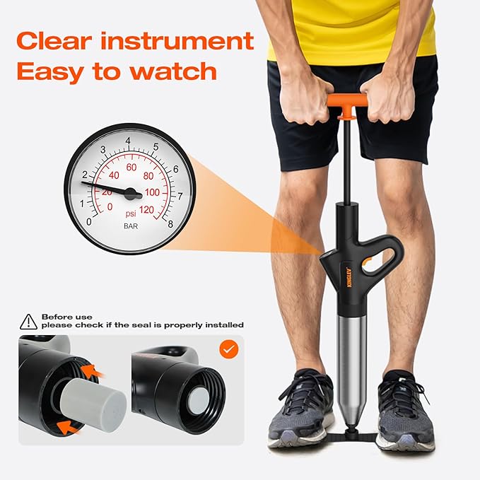 Toilet Plunger with High-Pressure Air Drain Blaster, Power Plunger - Drain Clog Remover for Sink, Shower, Toilet Clogs, Includes Foot Pump, Gloves & Adapter