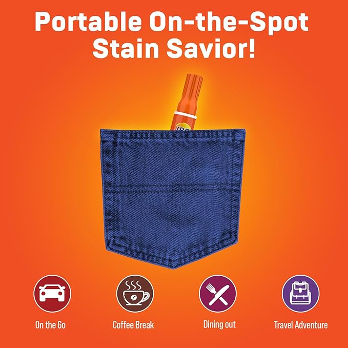 IBB Powerful Stain Remover for Clothes, Instant Spot Cleaning for All Laundry Tough Stains, Travel-Friendly & Portable Stain Remover Pen, Effective Stain Sticks (1 Count (Pack of 5))