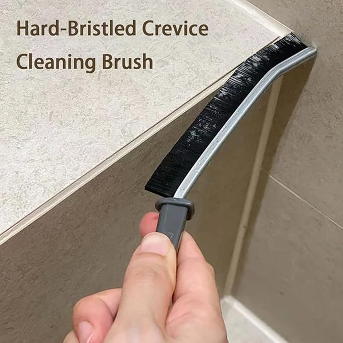 Koxuky Crevice Cleaning Brush, Hard Bristle Small Cleaning Brushes, Grout Cleaner Brush, Toilet Brush, Scrub Brush for Shower Tile, Skinny Gap Cleaning Tools for Household Use, Bathroom, Kitchen (3)