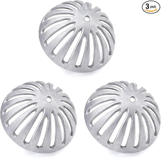 Floor Sink Strainer, Floor Drain Strainer, Heavy Duty Aluminum Dome Drain Cover, Floor Drain Cover for Restaurant, Home, Garden, Kitchen, Mall, Bar or Buffet 5-1/2" W x 2-1/4"H(3PCS)