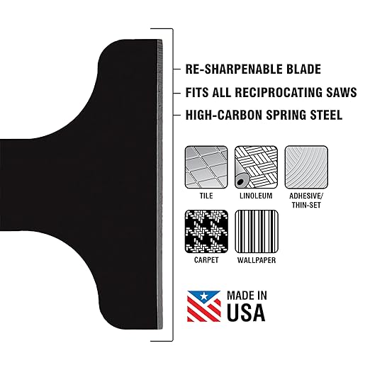 Spyder 3-Piece Scraper Blade Attachment Set for Reciprocating Saws, Includes 2, 4, and 6-inch Blades, for Removing Tile, Linoleum, Adhesives, Mastics, and More