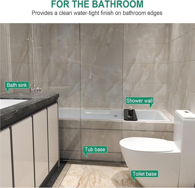 Shower Threshold Water Dam - Walk in Shower Water Guard, Shower Door Bottom Seal Water Barrier, Kitchen Bathroom Sink Splash Guard (39inch)